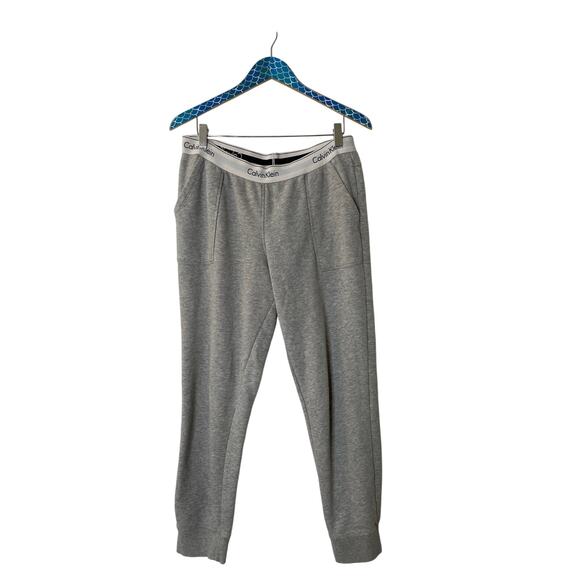 CALVIN KLEIN Sleepwear Modern Cotton Logo Waistband Joggers Gray Size Large - Picture 2 of 9